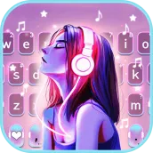 Neon Music Girl keyboard