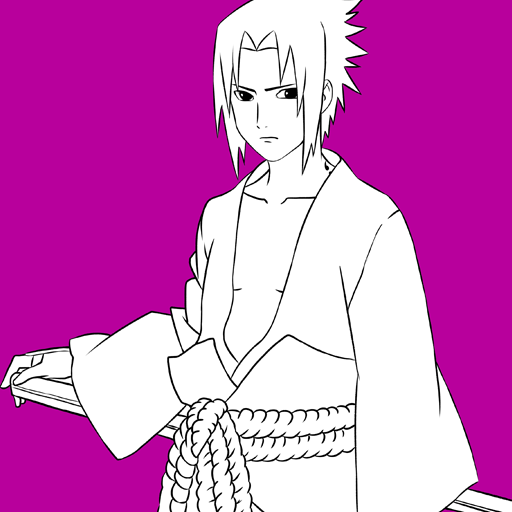 Como desenhar Sasuke