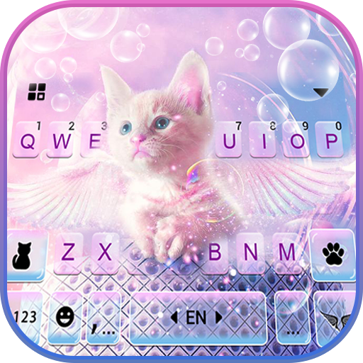 Angelic Cat Keyboard Backgroun