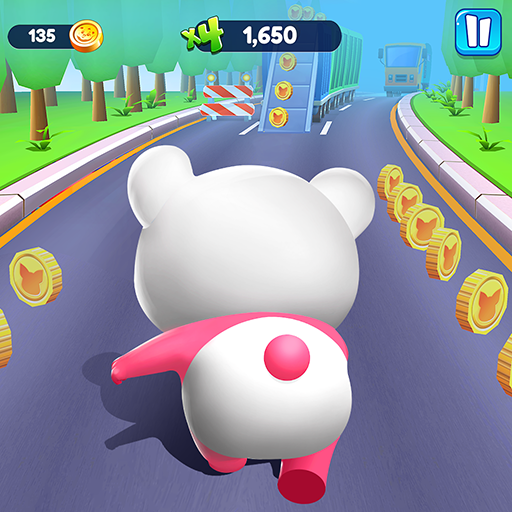 Piggy Panda Metro Melompat 3D