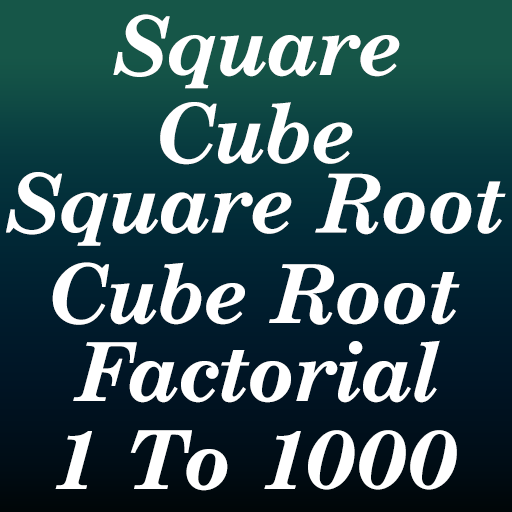 Square, Cube, Root & Factorial