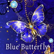 美しい壁紙アイコン Blue butterfly