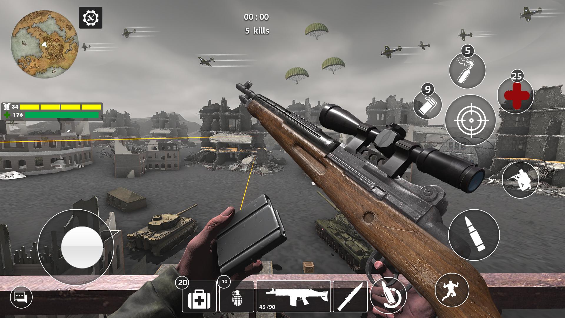 Download World War Sniper — WW2 Shooter android on PC