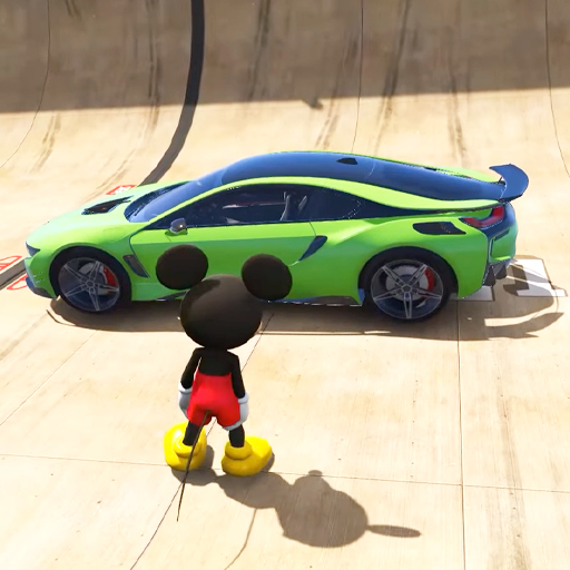 Mickey Race Mega Ramp Car