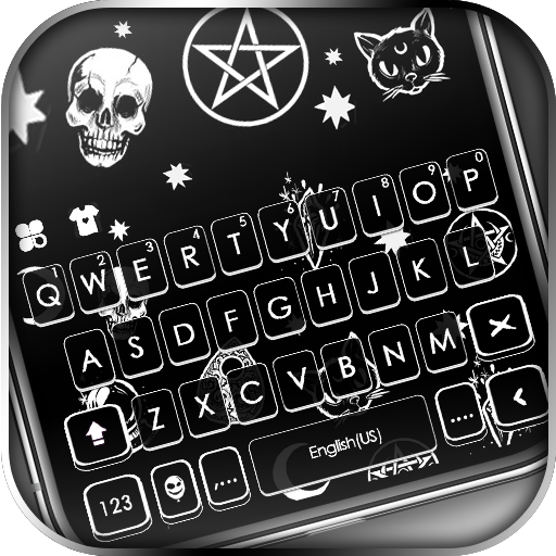 Tema Keyboard Black Magic Dood