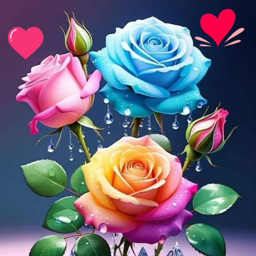 Colorful Flowers Roses HD Wall