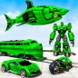 Angry Shark Robot Car Games 3D