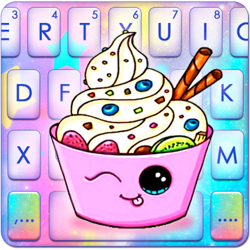 Kawaii Ice Cream कीबोर्ड थीम