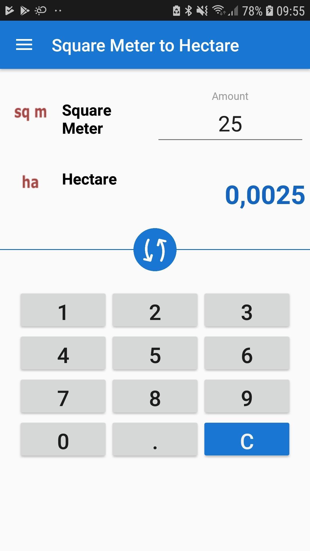 1 ha in top square meters