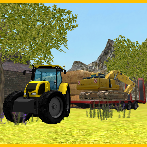 Tractor Driving 3D: Excavator Transport
