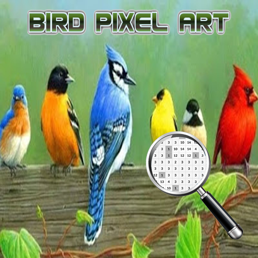 Bird Pixel Art: Coloring by Numbers