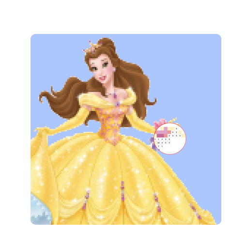 Princess Color By Number, prin