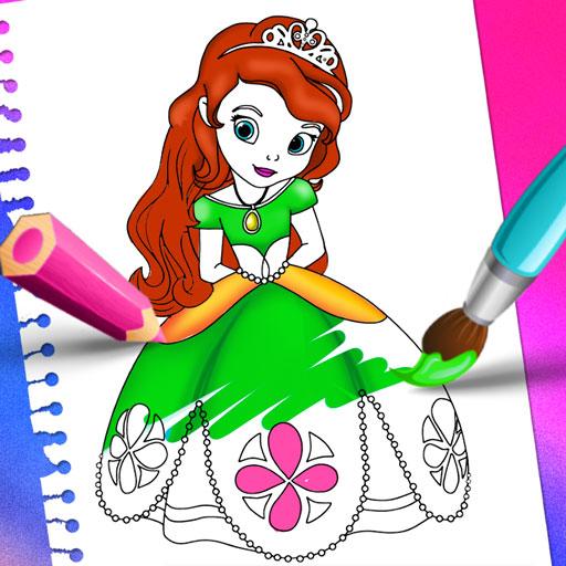 Princess Color Book Painting F