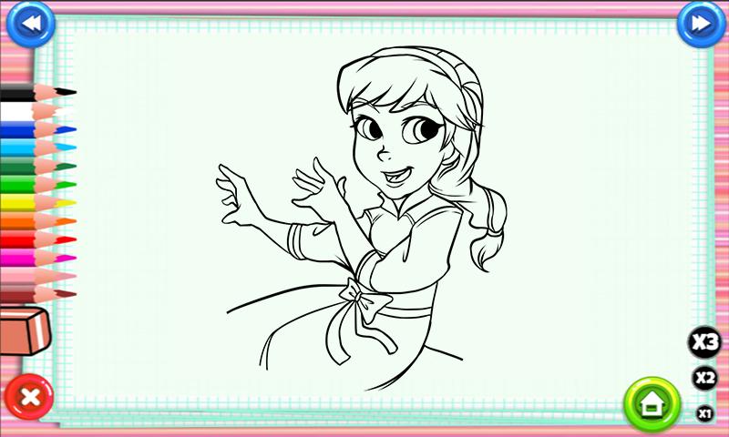 Download Elsa Anna Coloring Pages android on PC