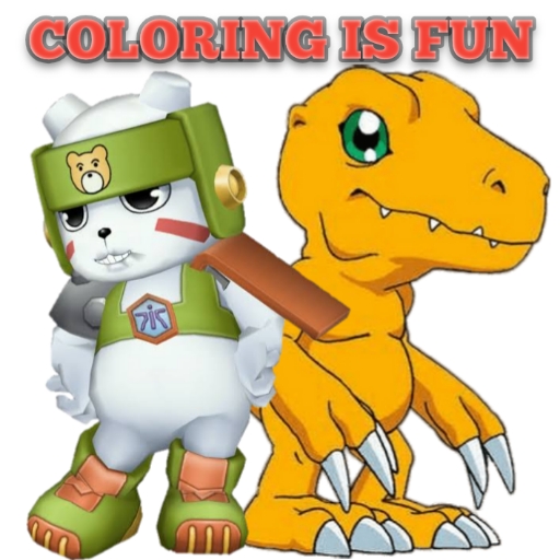 Digimons Kids Coloring Book