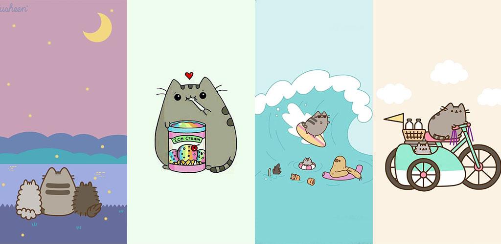 Download Get cute with Pusheen! Wallpaper | Wallpapers.com