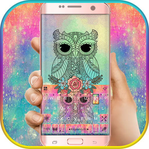 Colorful Owl Keyboard Theme