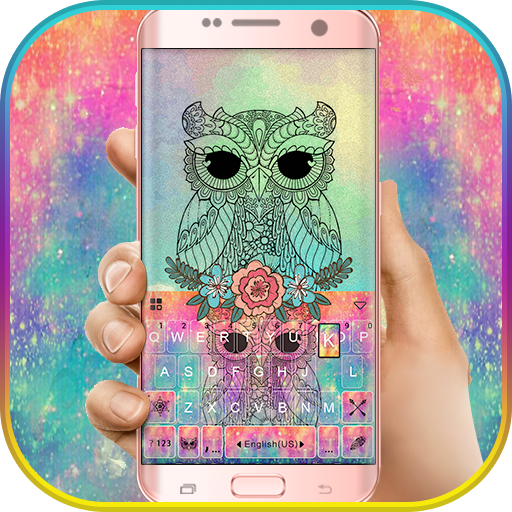 Colorful Owl Keyboard Theme