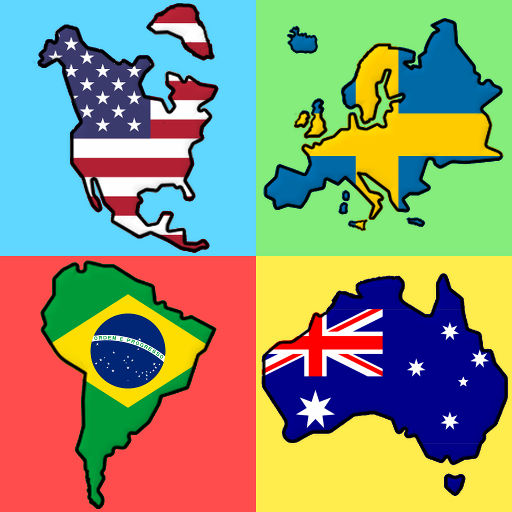 As bandeiras dos continentes