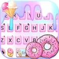 Pastel Pink Donut Keyboard The
