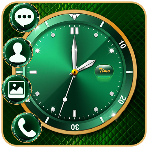 Gold Green Luxury Clock APUS l