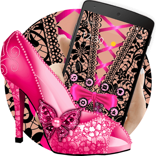 Pink Lace High Heels Theme