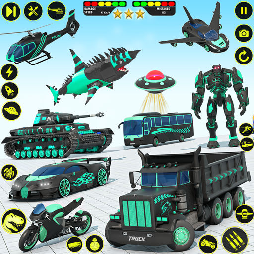 Dragon Robot Police Car Games