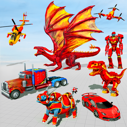 dragão robô transformado carro