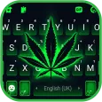 Neon Cannabis Keyboard Backgro