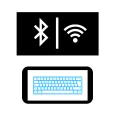 PC Keyboard/Mouse WiFi & Blue.