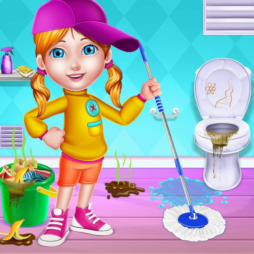 我凌亂的家庭清理 - 女孩的房子清潔遊戲