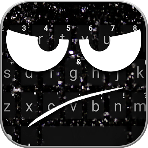 Black Angry Face Keyboard Them