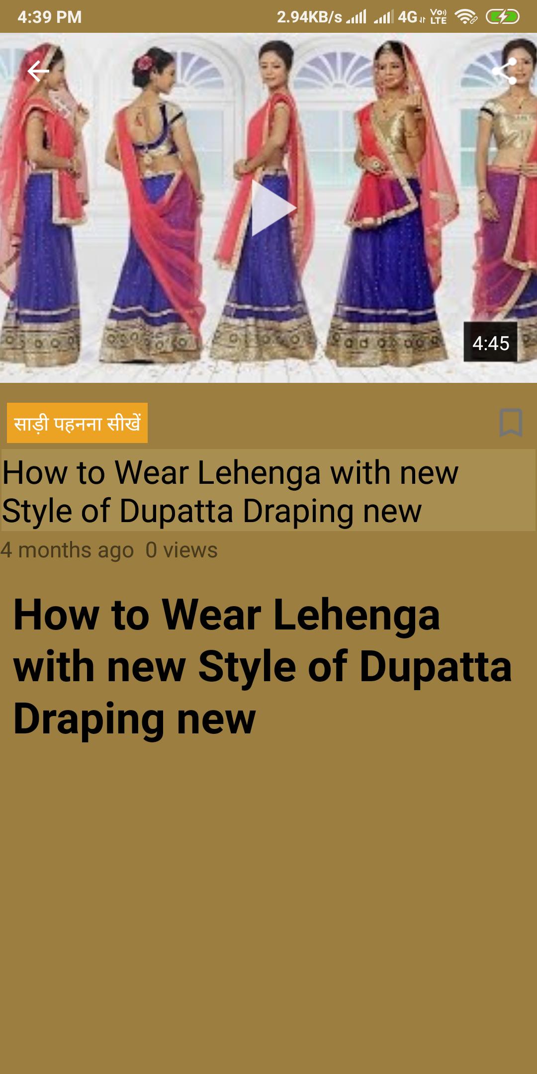 How to Wear Lehenga with new Style of Dupatta Draping