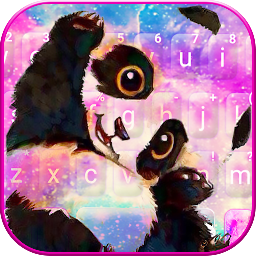 Galaxy Cute Panda Klavye Temas