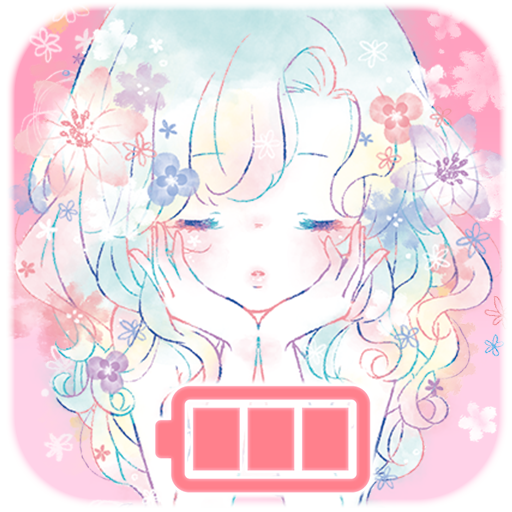 Battery widget Flowery Kiss