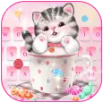 Cute Cup Cat Keyboard Theme
