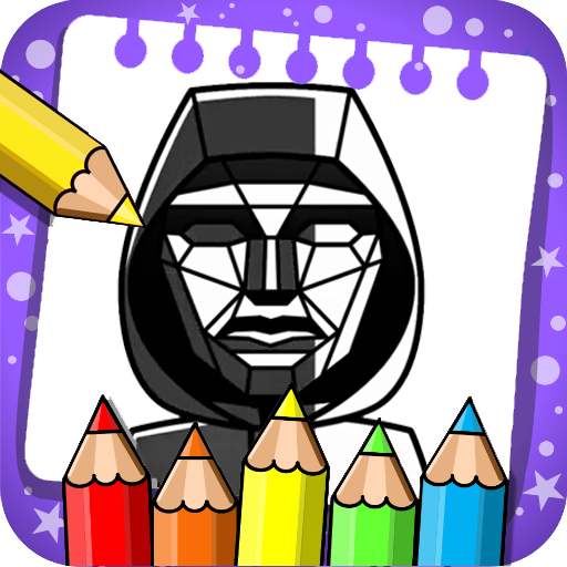 Squid Game Coloring: Super Drawing Book and pages