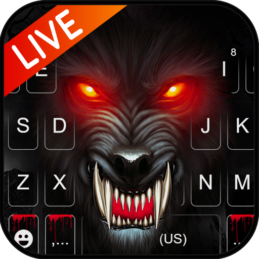 Tema Keyboard Fierce Wolf