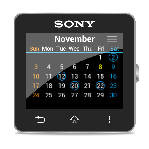 Calendar for SmartWatch 2