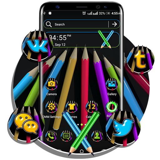 Colorful Pencil Theme Launcher