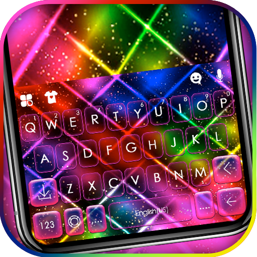 Color Neon Flash Keyboard Them