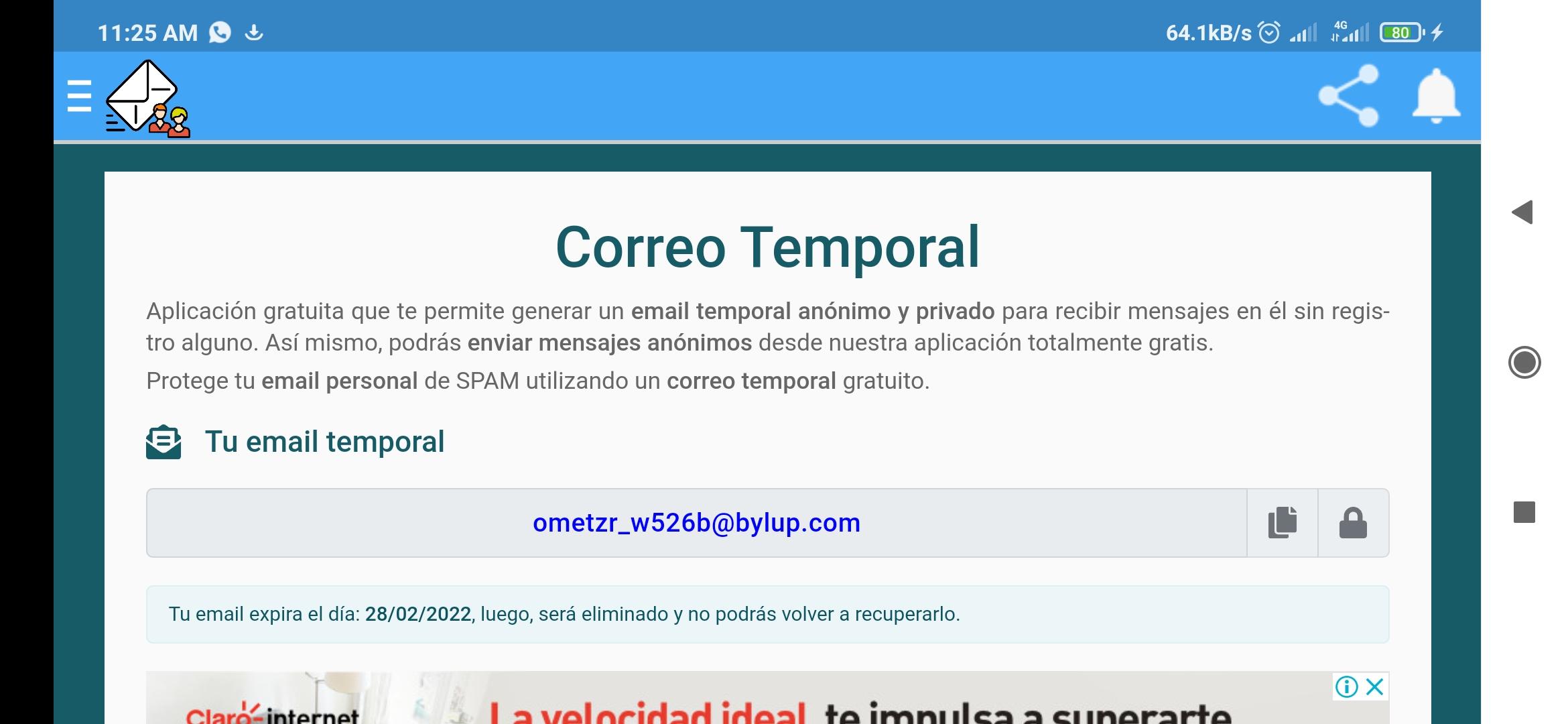 Download Correos temporales android on PC