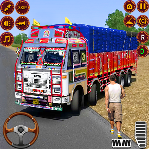 Indian truk log angkutan sim