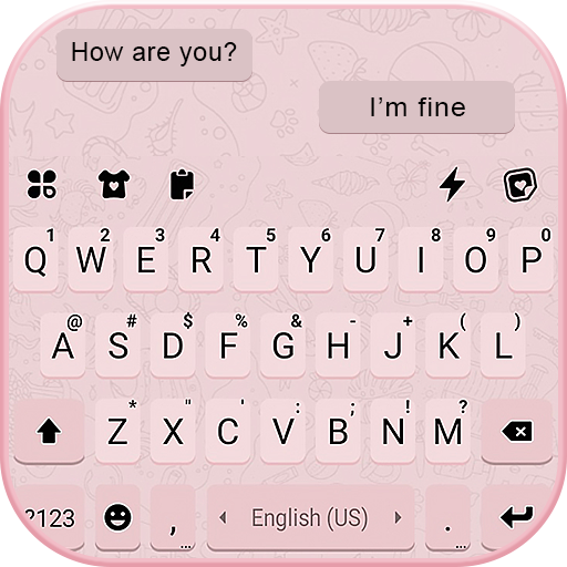 Pink SMS Klavye Arkaplanı
