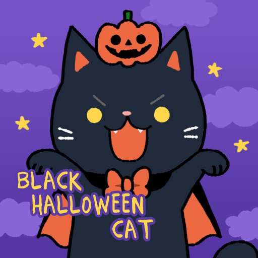 Black Halloween Cat Tema