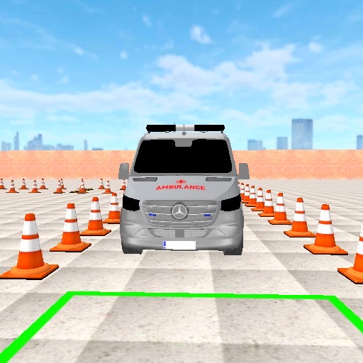 UK Ambulance parking game 3d