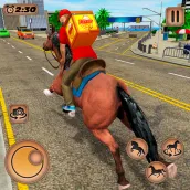 Mounted Horse Riding Pizza