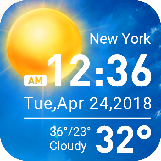 Transparent & clock weather widget