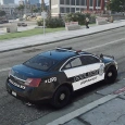 Policial carro Estacionamento