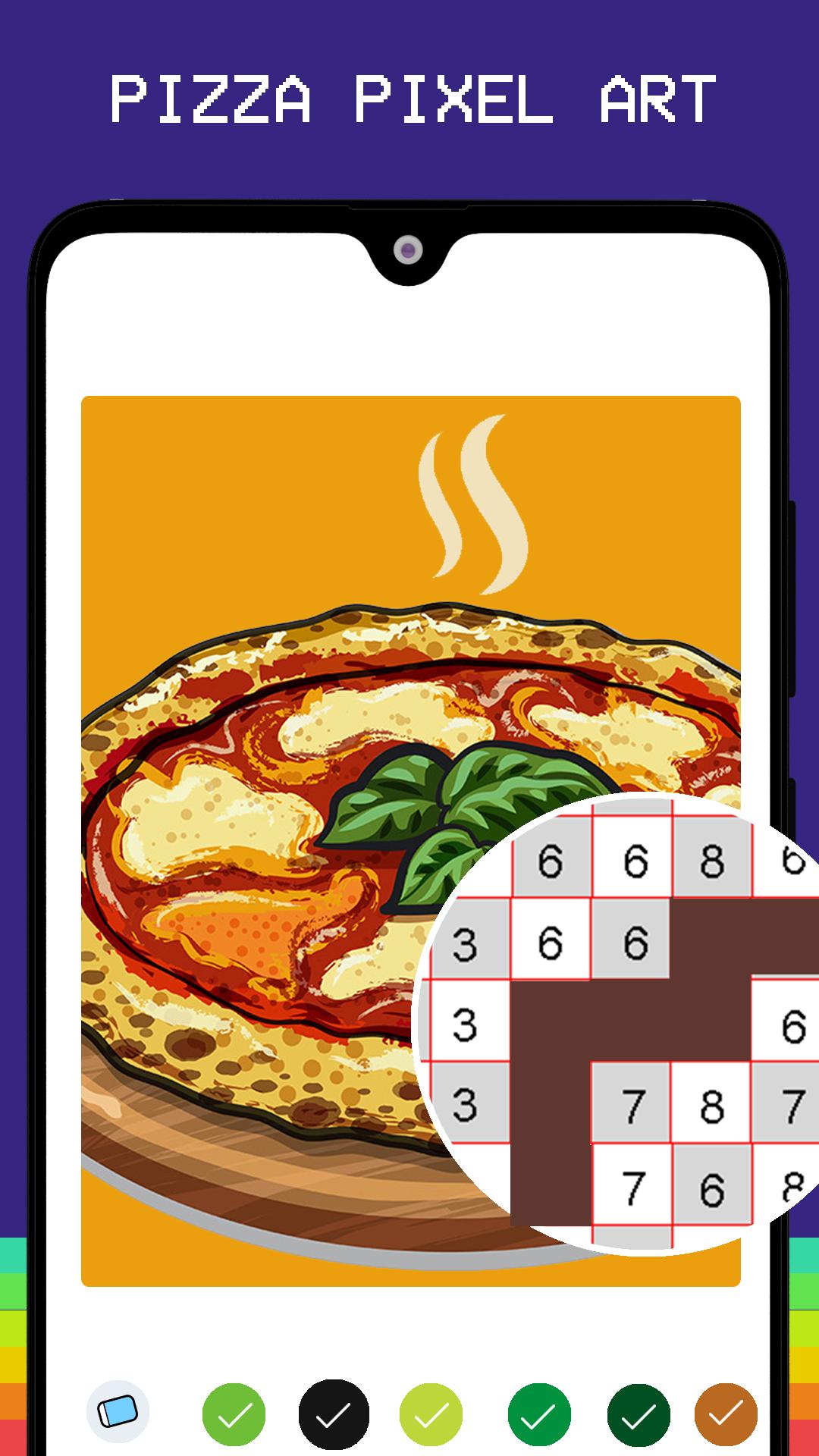 Скачать Pizza Pixel Coloring Art Game на ПК | Официальный представитель  GameLoop